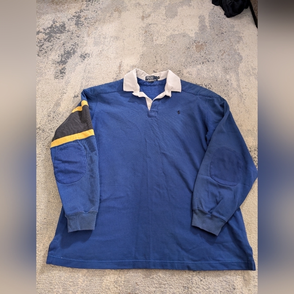 Polo Ralph Lauren Rugby Shirt w/ Elbow And Shoulder Pads, Men's XL